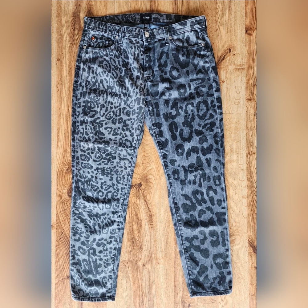 HUDSON Jude Slouch Skinny Black Animal Print Size‎ 26 WC40180RG